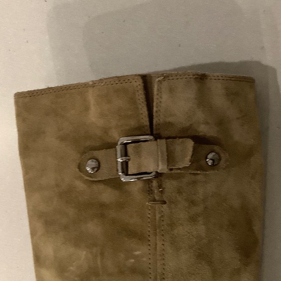 Michael Kors Tall Suede Khaki Round Toe Boot Size 9M - Picture 10 of 14